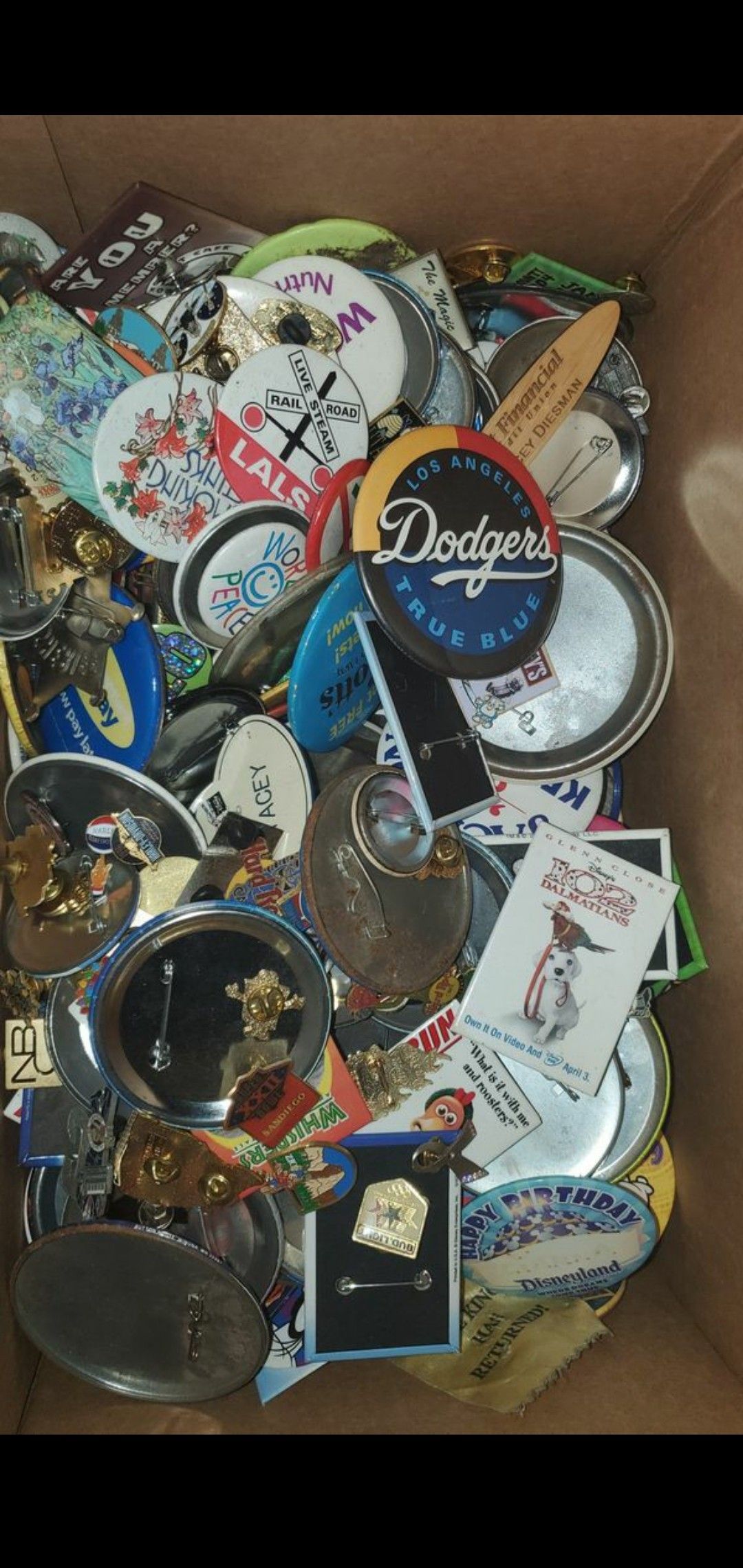 Over 100 pins, Dinsey. Universal, Dodgers, Angel's etc.