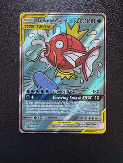 Pokémon Magikarp & Wailord GX TAG TEAM Ultra Rare Full Art Holo 161/181 Team Up