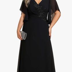 Ever-Pretty Plus Mother of the Bride Chiffon Maxi Dress – 18W