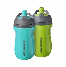 Tommee Tippee Insulated 9oz Sporty Spout Toddler Water Bottle, No Spill, Sippy Cups