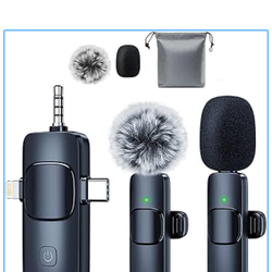 Brand new unopened   MicMENERESAS Mini Microphone, 3 in 1 wireless HD Mini Microphone Compatible with iOS