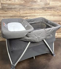 Nuna SENA Aire Playard, Travel Crib, & Changing Table in Granite