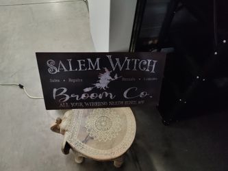 Salem Witch Metal Sign 