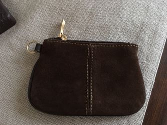 Genuine leather suede wallet Wristlet