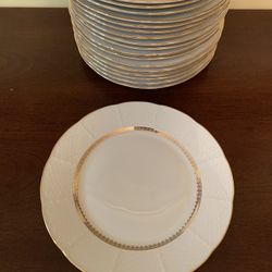 Fine Bohemian 18 Piece Desert Plate Set