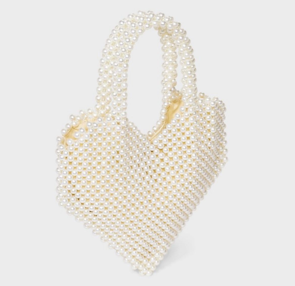 Valentines Pearl Heart Clutch
