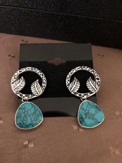 Genuine turquoise earrings