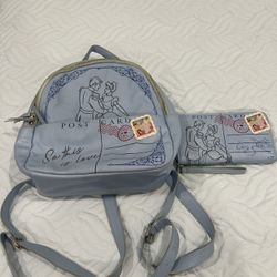 Danielle Nicole Disney Cinderella backpack with matching wallet 