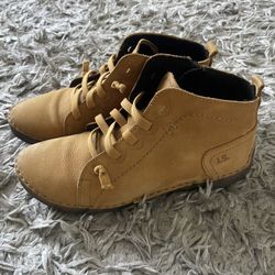 Josef Seibel Leather Slip On Ankle Boots Shoes Women Fall Yellow Brown Stylish