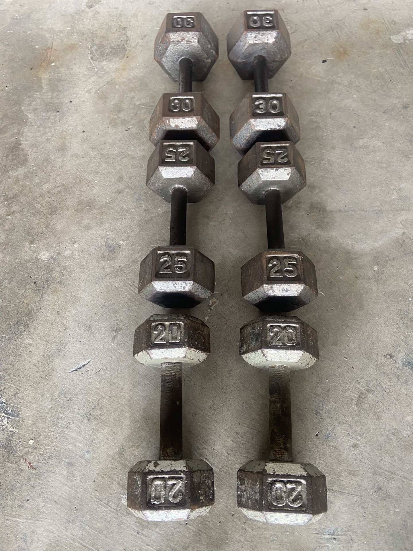 Steel Dumbbells 1$ A Pound. Weights fitness gym.