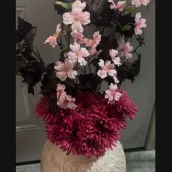 Big Flower Base With Plastic Flowers Included