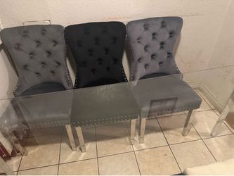 Glass table and chairs
