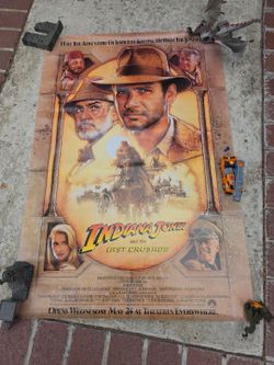 1989 Indiana Jones The Final Crusade Original Movie House Full Sheet Poster