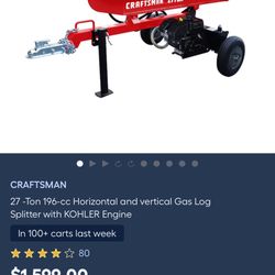 CRAFTSMAN 27-Ton Gas Log Splitter – Kohler Engine 