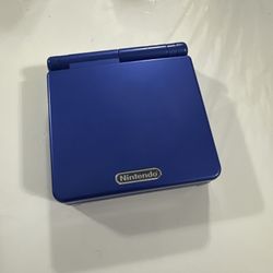 Nintendo Game Boy Advance SP Console - Cobalt Blue W/ Intec Metal Travel Case And Original Charger