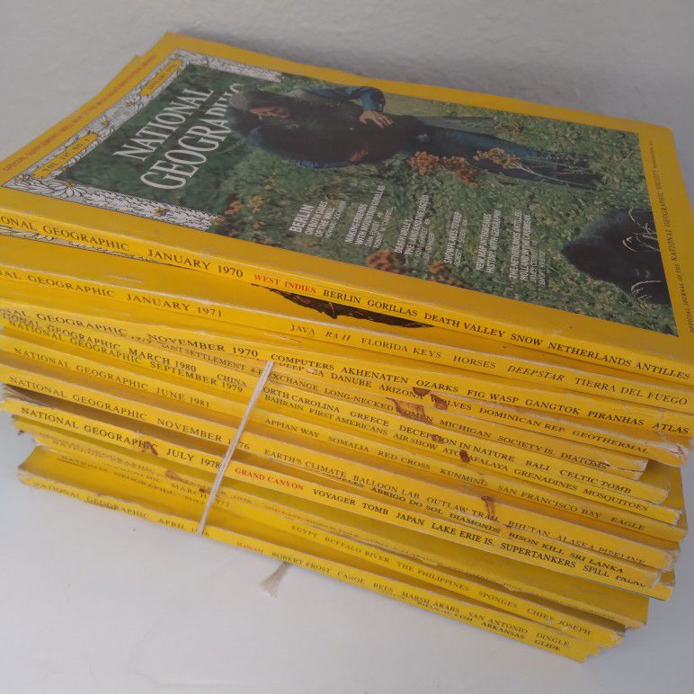 National Geographic Magazine 1970s ($5 Entire Stack!)