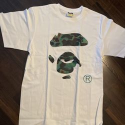 Bape Thermography Ape Face Tee “White”