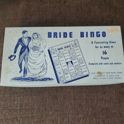 Vintage BRIDE BINGO #1027 Game Set, Leinster Game Co. 1957 