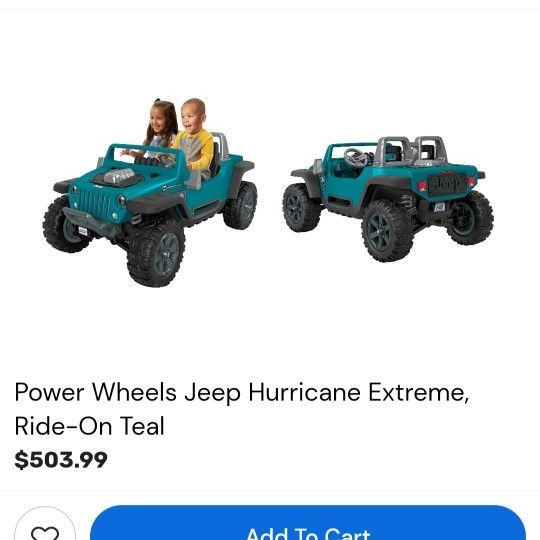 Power Wheels Jeep Hurricane Extreme for Sale in Baldwin Hills CA