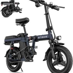 Wholesale ENGWE T14 Folding Electric Bikes for Adults Teens 350W 19.2MPH 14" Fat Tire Mini Ebike Urban City Commuter Electric Bicycles 48V10AH Removab