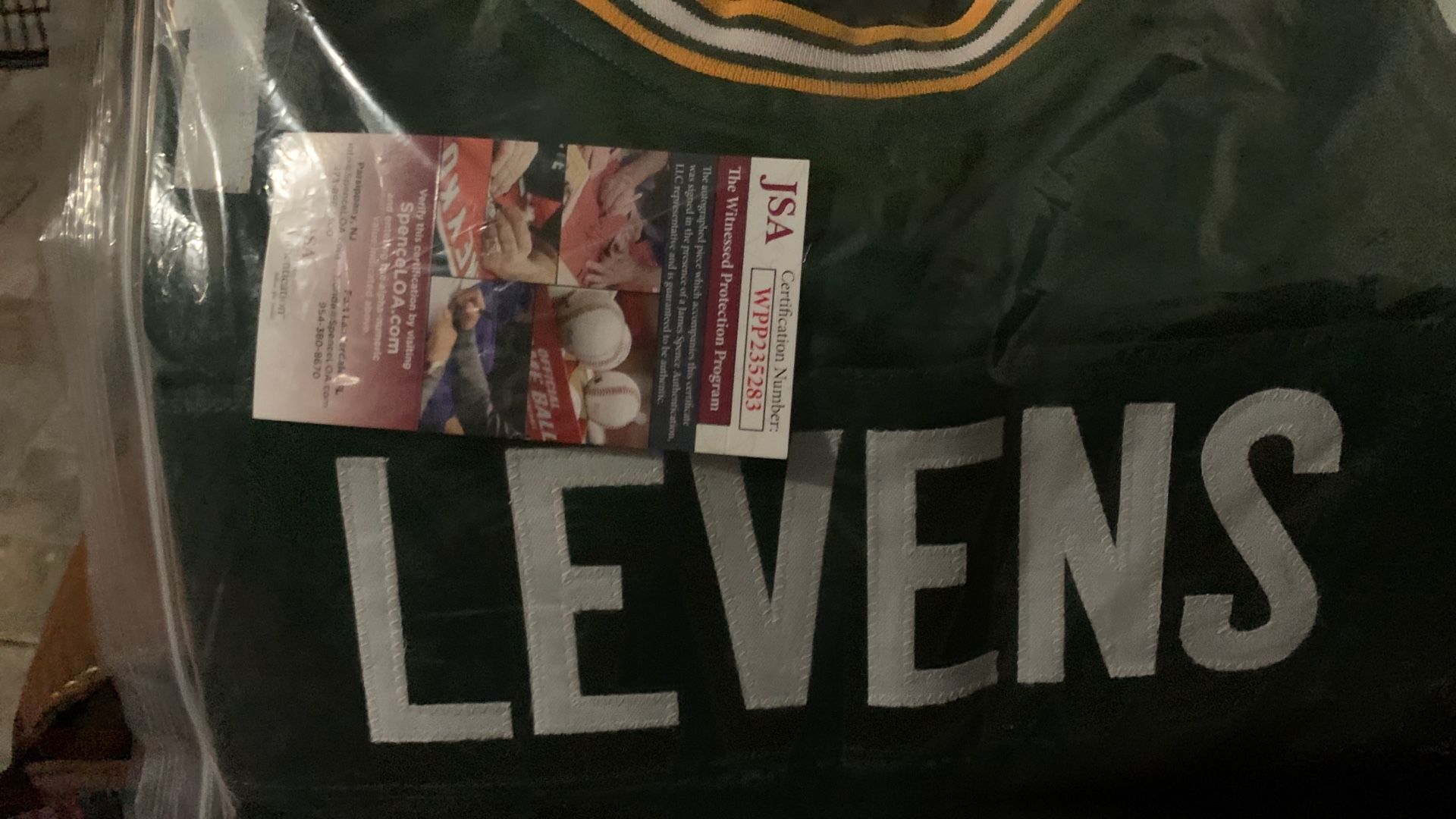 Autographed Dorsey The Horsey Levens Jersey