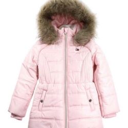 Tommy Hilfiger Hooded Puffer Jacket - Pink 