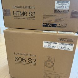 Bowers and Wilkins 606 S2 and HTM6 S2 Bundle Oak