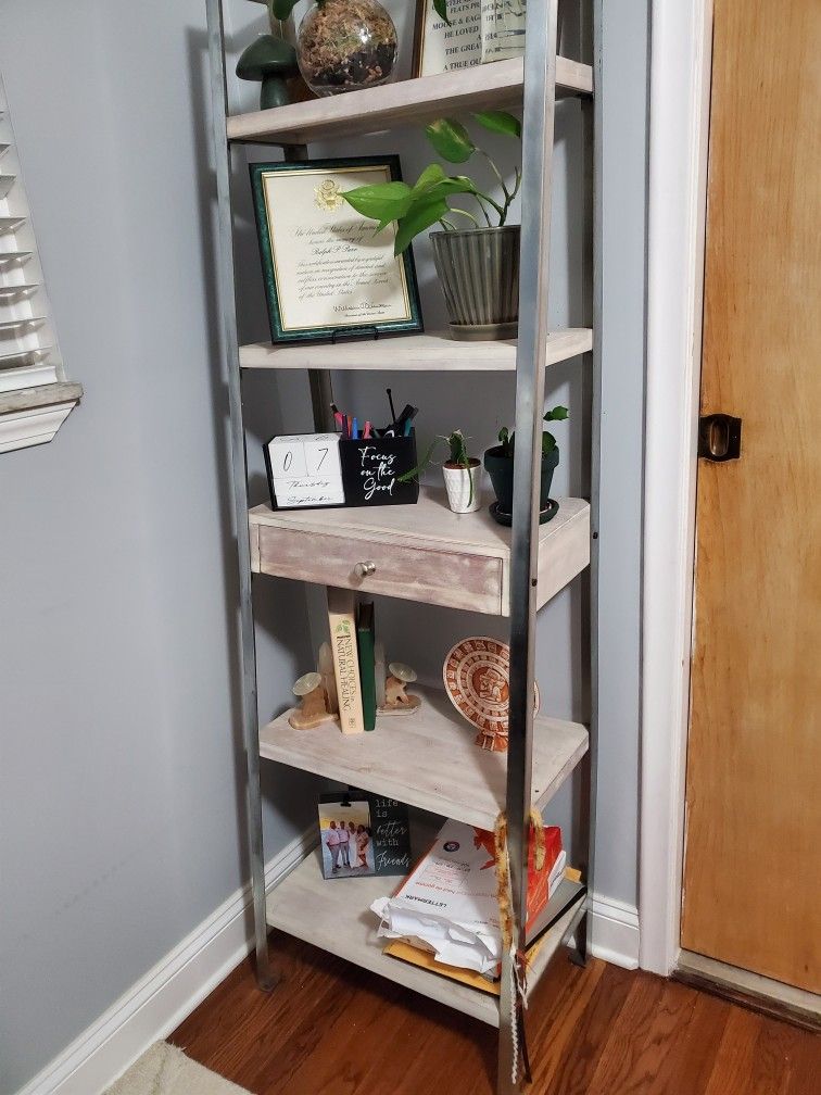 Ladder Shelf With Drawer