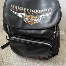 Harley Davidson Leather Backpack 