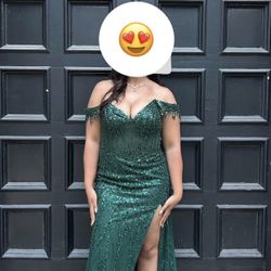 Forest green Prom Dress