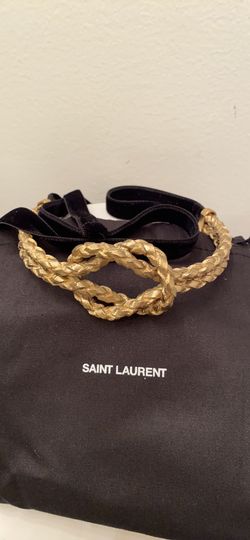 YSL brass & velvet choker
