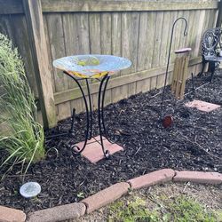 Glass Bird Bath 