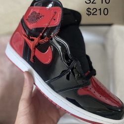 Nike Air Jordan Retro 1 High OG Patent Bred AQ2664-063 Size 10