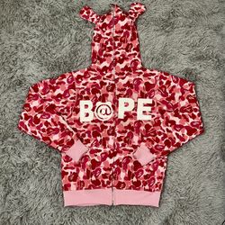 Bape x Bearbrick ABC Bape Full Zip Up Hoodie”Pink”🍬🐻|Size S 📲|BNWT🏷️🏷️