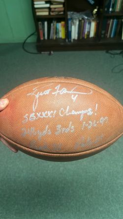 Signed Inscribed Football SB XXXI Champs