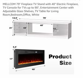 TV Stand with Fireplace