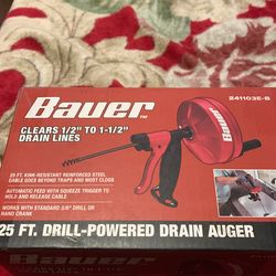 Drain auger. Vivora para abrir drenaje