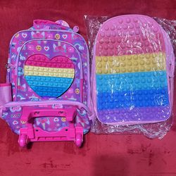Girls Backpack And Luggage Set