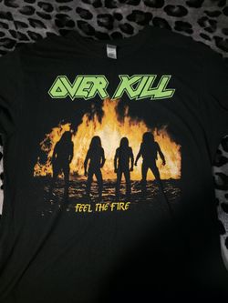 Overkill Feel The Fire Thrash Album Band Shirt
