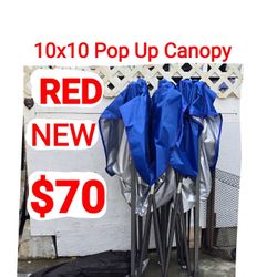 New RED 10'X10' Outdoor Pop Up Canopy Tent - RED