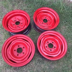 Set Up Four 14-in Rims Chevy G-Body Parts