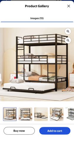 4 Tier Black Bunkbed
