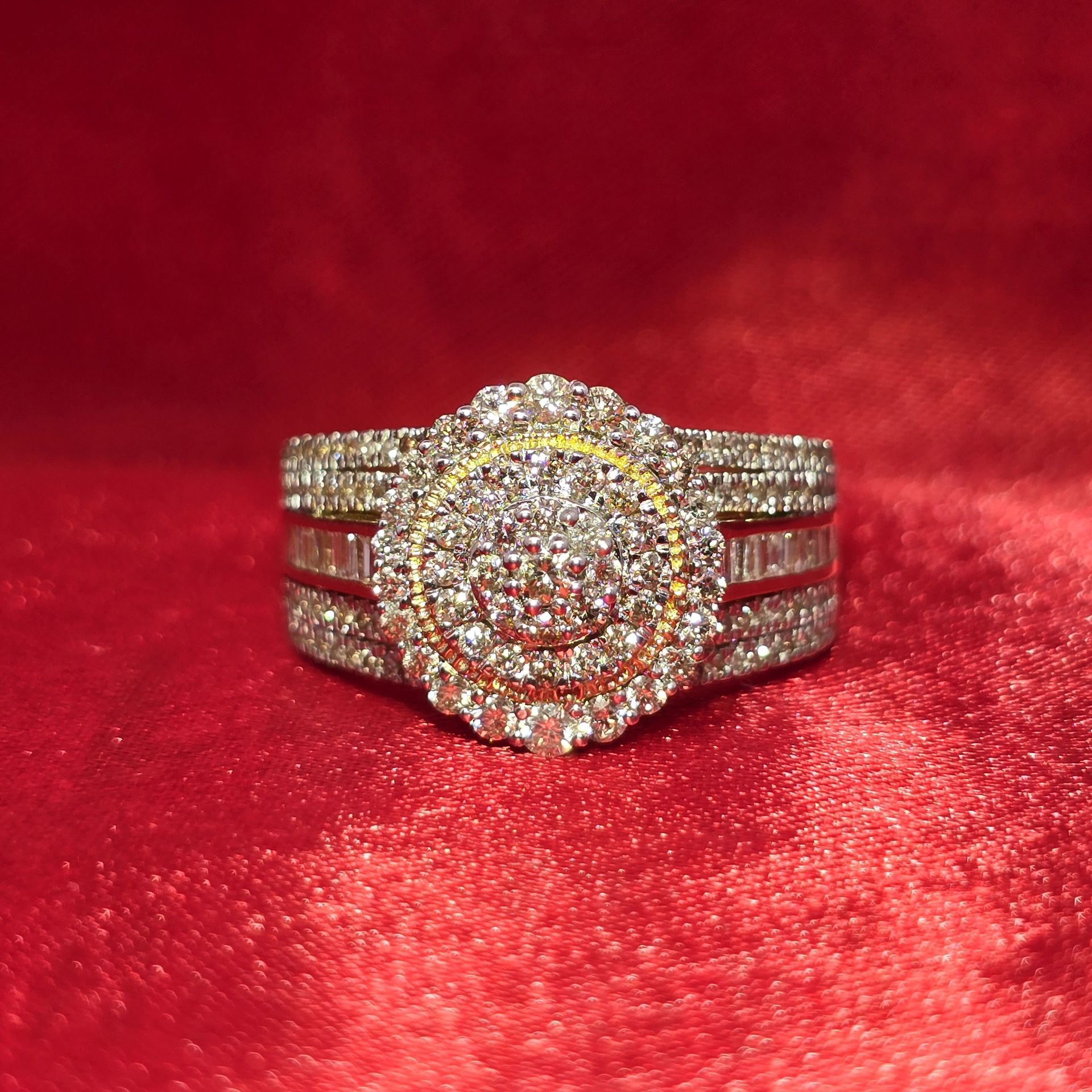 10k Yellow Gold Diamond Round Cut Ring 1.17 ctw