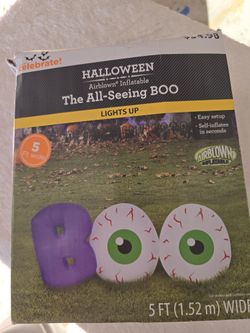 Halloween 5ft "All seeing BOO" $10