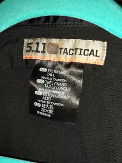 NWT 511 Tactical Button Black Shirt With Zip Access Conceal Carry
