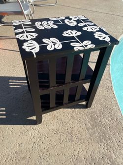 Wood side table multi purpose- 25 inches high/ 20 inches deep/ 16.5 inches wide