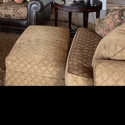 Chair And A Half By Wesley Hall Plus Ottoman 