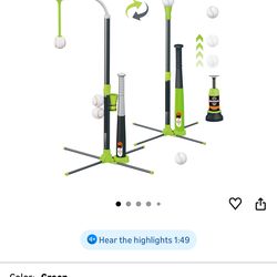 3-in-1 T Ball Set for Kids, Adjustable Height Hanging Baseball Batting