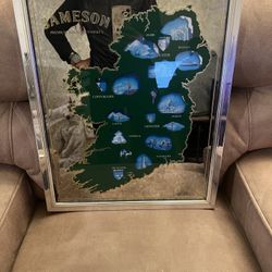 Jameson Bar Mirror - Ireland Map