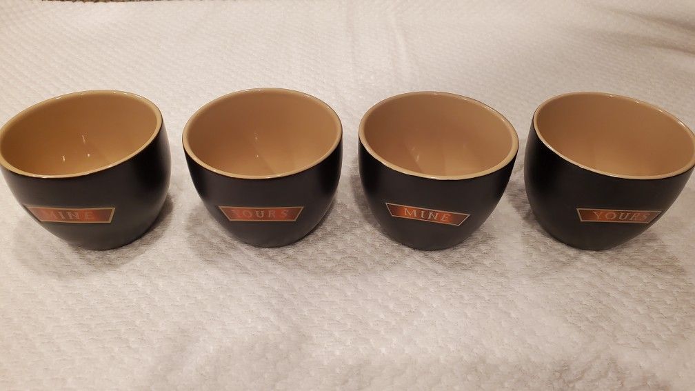 Bailey's Mine Yours Set Of 4 Coffee Cups